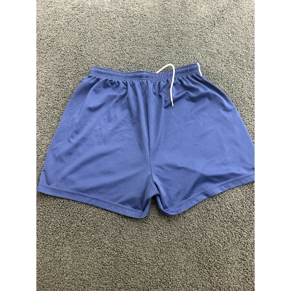 Vintage 90s Y2K Adidas Mens XL Above Knee Running Jogging Soccer Shorts Blue